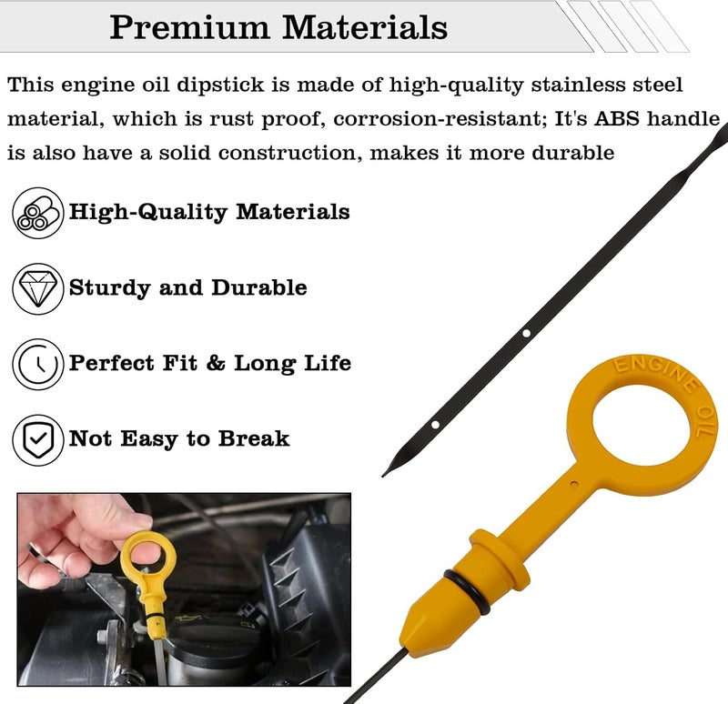 FBLOWMOD 11139AA050 Engine Oil Dipstick Indicator, Compatible with Subaru Outback Forester Impreza Legacy Crosstrek Engine Oil Fluid Level Dip Stick Replace 11139AA050 - Image 3